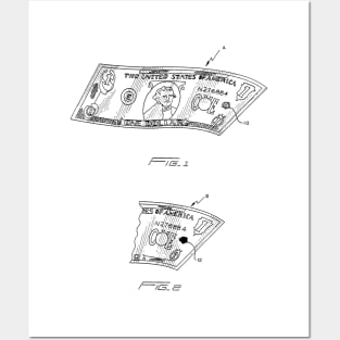 Method of Detecting Counterfeit Currency Bill Vintage Patent Drawing Posters and Art